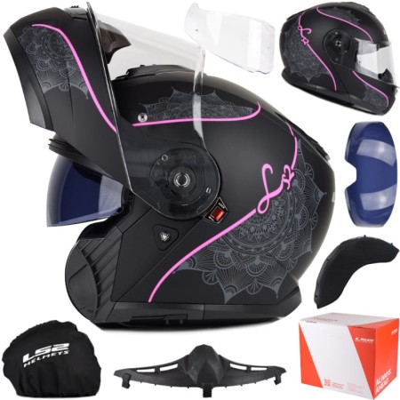 Kask LS2 FF908 Strobe II Lux M.Black Pink