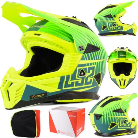Kask LS2 MX708 Fast II Duck Matt H-V Green Yel