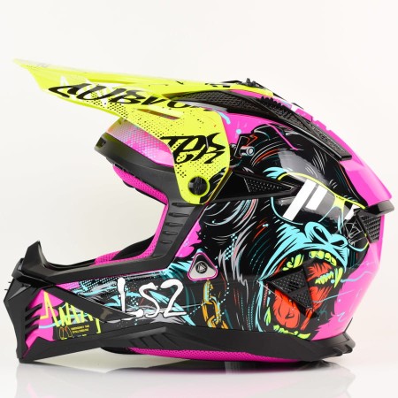 Kask LS2 MX708 Fast II Gorilla Purple H-V Yel