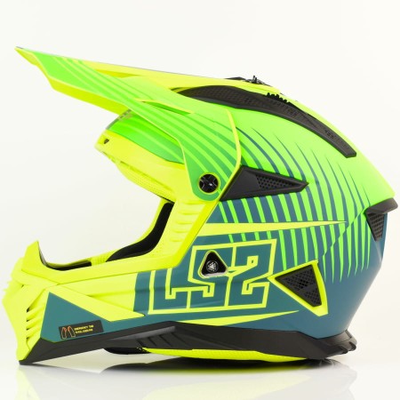 Kask LS2 MX708 Fast II Duck Matt H-V Green Yel