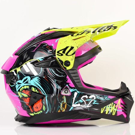 Kask LS2 MX708 Fast II Gorilla Purple H-V Yel