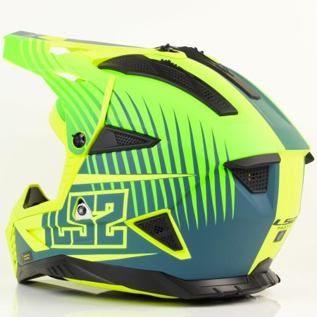 Kask LS2 MX708 Fast II Duck Matt H-V Green Yel