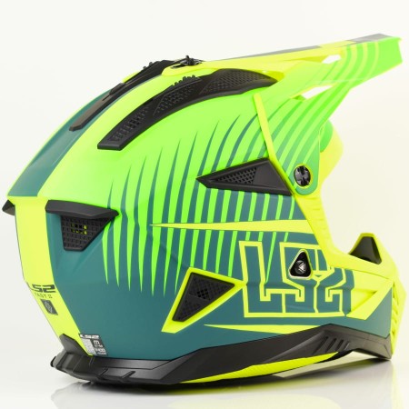 Kask LS2 MX708 Fast II Duck Matt H-V Green Yel