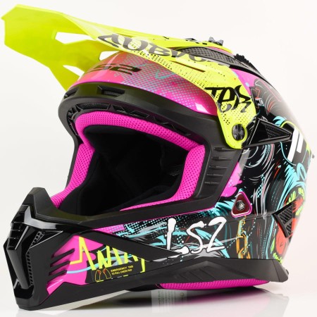 Kask LS2 MX708 Fast II Gorilla Purple H-V Yel