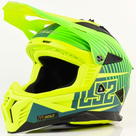 Kask LS2 MX708 Fast II Duck Matt H-V Green Yel