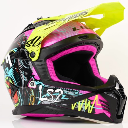 Kask LS2 MX708 Fast II Gorilla Purple H-V Yel