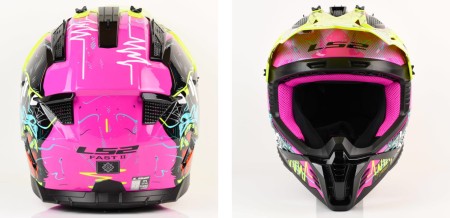 Kask LS2 MX708 Fast II Gorilla Purple H-V Yel