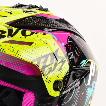 Kask LS2 MX708 Fast II Gorilla Purple H-V Yel