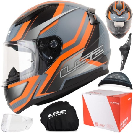 Kask LS2 FF353 Rapid II Flitz M.Ora.Grey