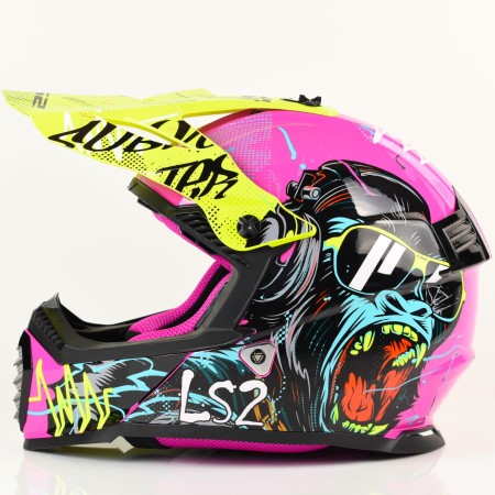Kask LS2 MX437 Fast II Mini Gorilla Purple