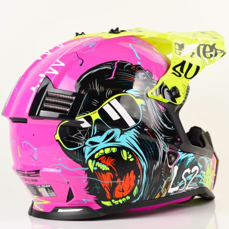 Kask LS2 MX437 Fast II Mini Gorilla Purple