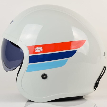 Kask LS2 OF599 Spitfire II Retro Wh.Bl. Red