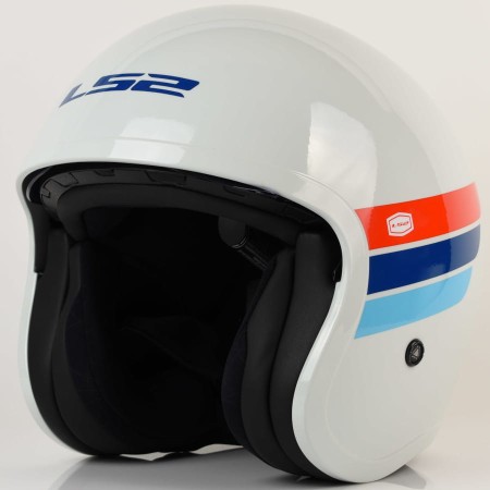 Kask LS2 OF599 Spitfire II Retro Wh.Bl. Red