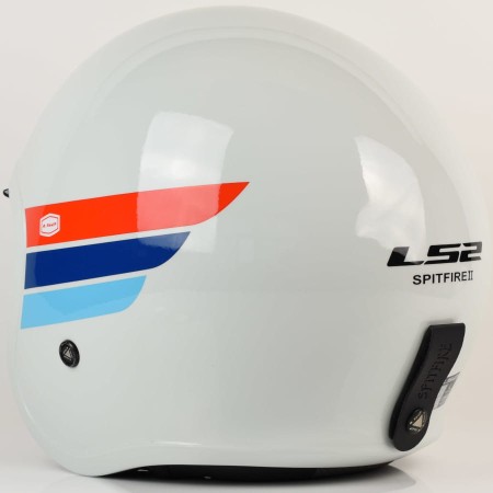 Kask LS2 OF599 Spitfire II Retro Wh.Bl. Red