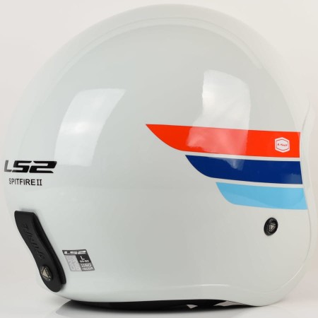 Kask LS2 OF599 Spitfire II Retro Wh.Bl. Red