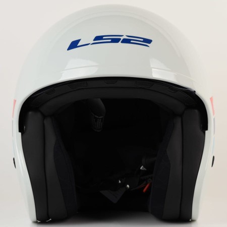 Kask LS2 OF599 Spitfire II Retro Wh.Bl. Red