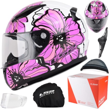 Kask LS2 FF353 Rapid II Poppies Pink