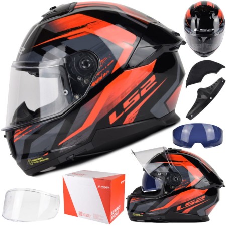 Kask LS2 FF808 Stream II Fury Black Red
