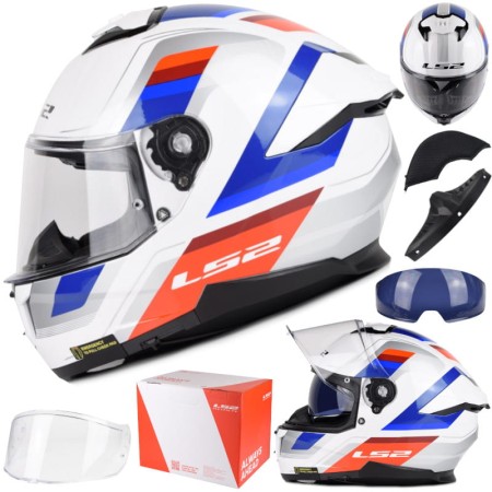 Kask LS2 FF808 Stream II Vintage Wh.Bl.Red