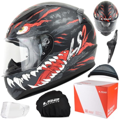 Kask LS2 FF353 Rapid II Kaiju M.Bl. Red White