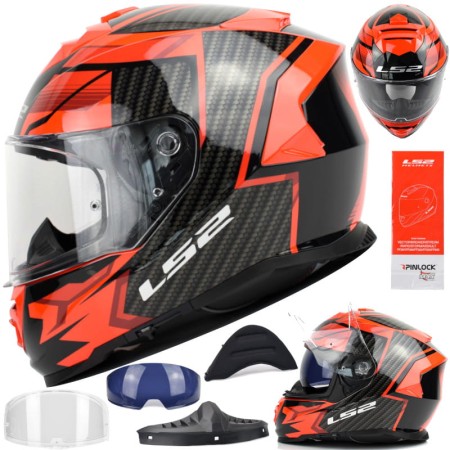 Kask LS2 FF800 Storm II Tracker Black Red