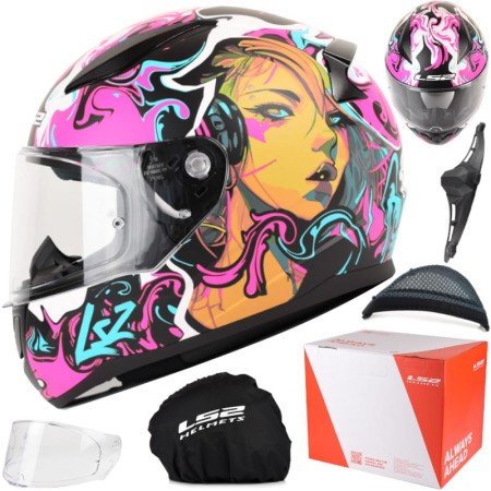 Kask LS2 FF353 Rapid II Cyberg M. Purp.Cyan