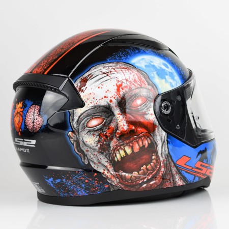 Kask LS2 FF353 Rapid II Zombie Black Red