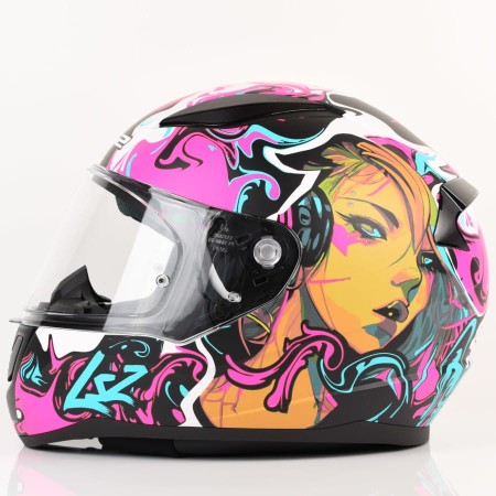 Kask LS2 FF353 Rapid II Cyberg M. Purp.Cyan