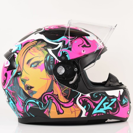 Kask LS2 FF353 Rapid II Cyberg M. Purp.Cyan