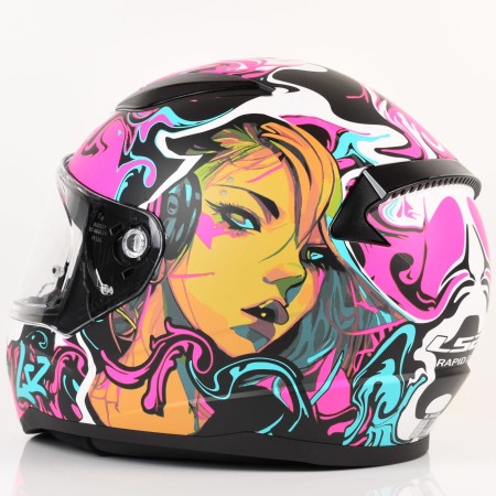 Kask LS2 FF353 Rapid II Cyberg M. Purp.Cyan