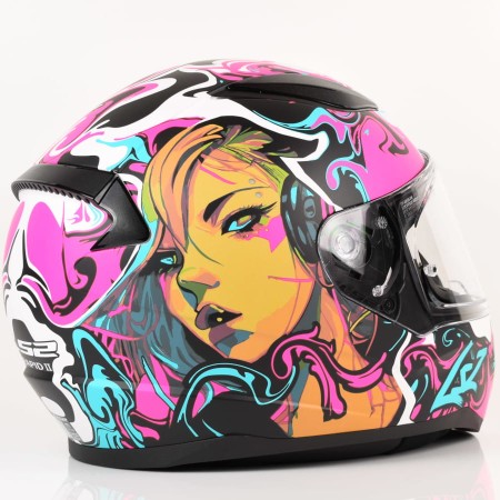 Kask LS2 FF353 Rapid II Cyberg M. Purp.Cyan