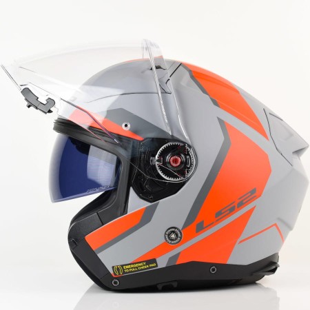 Kask LS2 OF603 Infinity II Focus M.Grey Red