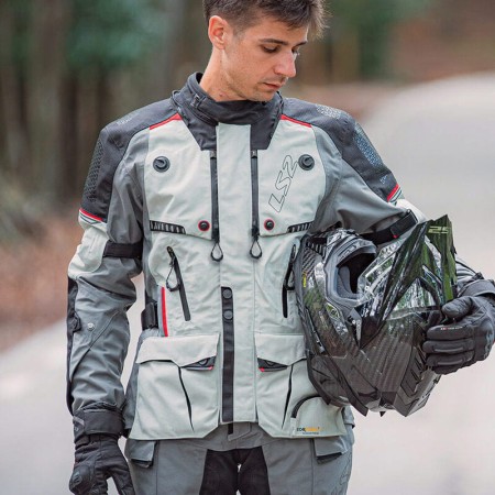 Kurtka LS2 Apollo Man Grey Black Red