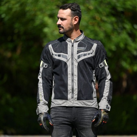 Kurtka LS2 Garda Air Man Black Grey H-V Orange
