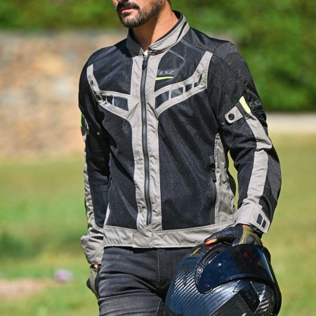 Kurtka LS2 Garda Air Man Black Grey H-V Orange