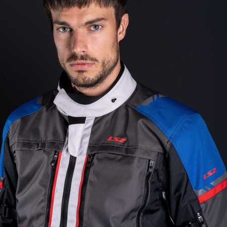 Kurtka LS2 Norway Man Blue Black Grey Red