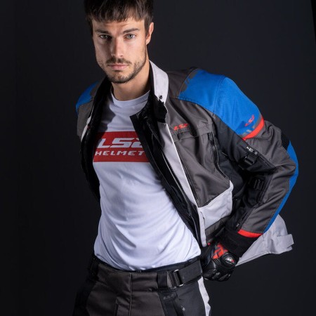 Kurtka LS2 Norway Man Blue Black Grey Red