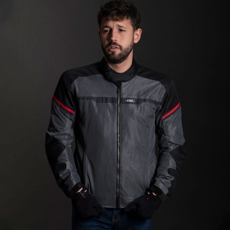Kurtka LS2 Riva Man Black Dark Grey Red
