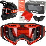 Gogle LS2 Aura Enduro Czerwone Pinlock Extra
