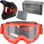Gogle LS2 Charger Czerwone Clear Visor