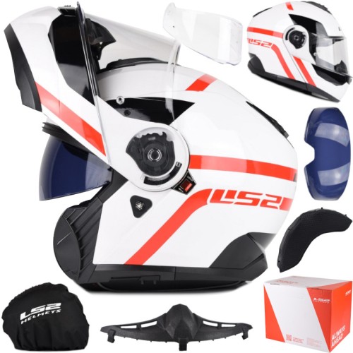 Przejdź do produktu Kask LS2 FF908 Strobe II Autox White Red
