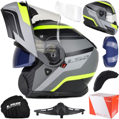 Przejdź do produktu Kask LS2 FF908 Strobe II Monza M.Bl. H-V Yel