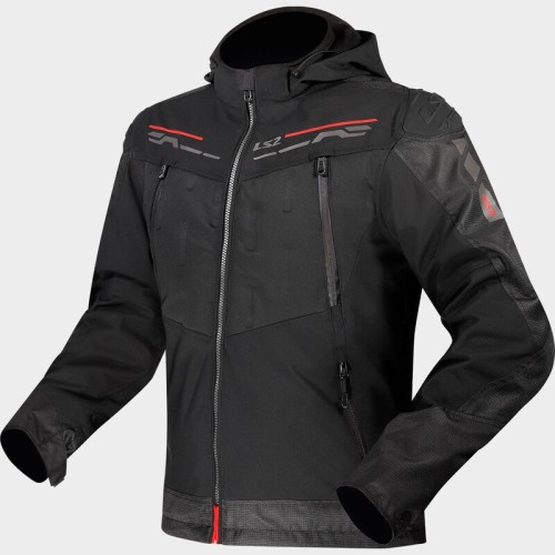 Przejdź do produktu Kurtka LS2 Zirconium Man Black Red