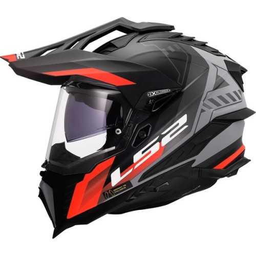 Przejdź do produktu Kask LS2 MX701 Explorer Hexa Black Red Grey