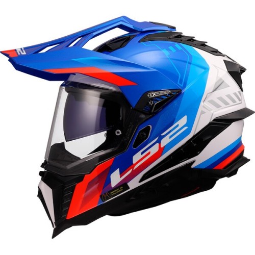 Przejdź do produktu Kask LS2 MX701 Explorer Hexa White Blue Red