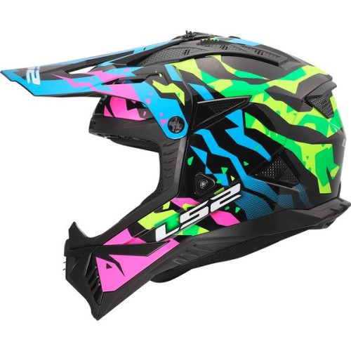 Przejdź do produktu Kask LS2 MX708 Fast II Grotesk Blue Pink Green