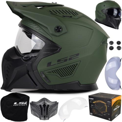 Przejdź do produktu Kask LS2 OF606 Drifter Solid Matt Mili Green