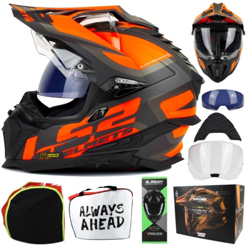 Przejdź do produktu Kask LS2 MX701 Explorer Alter M. Black Or.