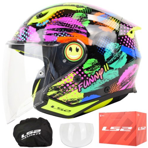 Przejdź do produktu Kask LS2 OF622 Funny II Joy Black