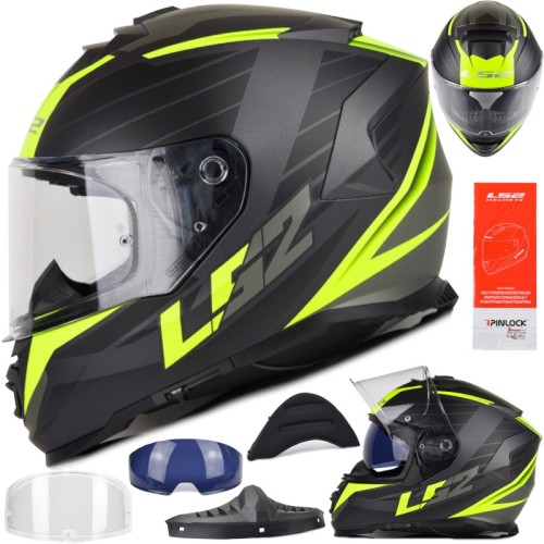 Przejdź do produktu Kask LS2 FF800 Storm II Nerve M.Bl. H-V Yel